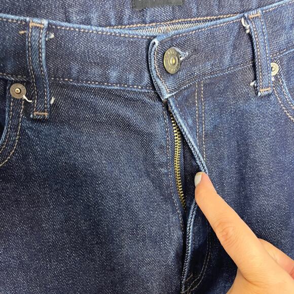 Uniqlo Stretch Selvedge Slim Straight Fit Jean Kaihara Japanese Denim Navy 35x34 - Picture 4 of 8